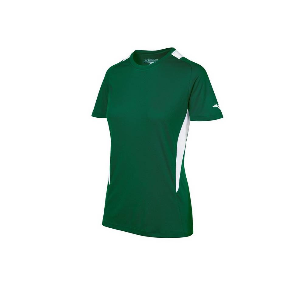 Mizuno Women's Softball Crew Neck Jersey Green/White (350964-PQC)